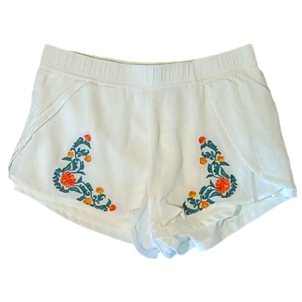 Rue 21 High Waist Rise Floral Shorts Boho Flower Yoga Workout Bohemian Running